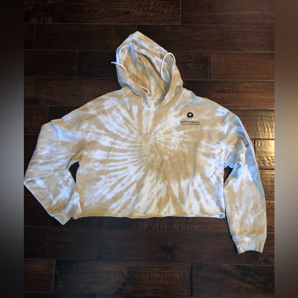 Tops - Tie-Dye  100% Cotton Cropped Hoodie